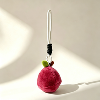 Offre Spéciale : Breloque de Sac en Peluche Kawaii en Forme de Tranche de Fruit, Porte-clés Doux en Peluche Fruitée avec Cordon Tressé, Cadeau pour Filles, Décoration de Sac à Dos