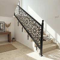 Reilbu – Balustrades et mains courantes modernes en acier inoxydable et aluminium découpées au laser, haut de gamme, pour escaliers et écrans d'intimité, à monter soi-même