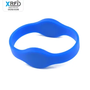 Custom Dual Frequency Festival Party Event UHF/13.56Mhz/125Khz Waterproof RFID Bracelet NFC Payment Wristband For Indoor Pool