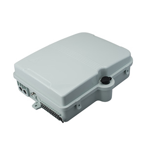 Boîtier de distribution de fibre optique extérieur noir 24 cœurs, indice de protection IP65, 24 ports, avec plateau de raccordement rabattable, étanche, pour montage mural ou sur poteau, FTTH - Product Image 4