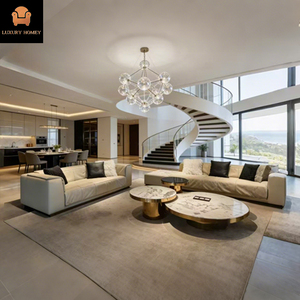 Sofá Seccional de Cuero Genuino Italiano de Lujo, Diseño Moderno de Alta Gama, Múltiples Plazas, Tamaño Personalizado para Hotel - Product Image 1