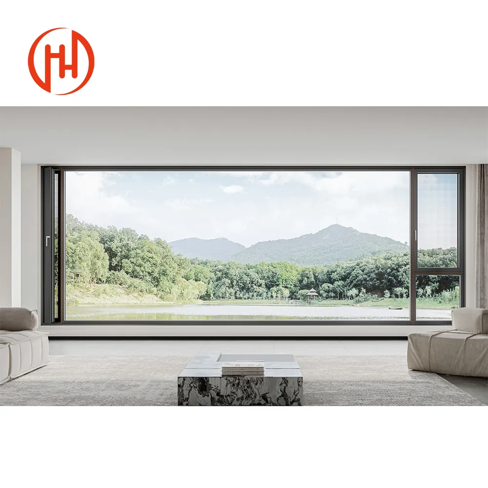 Thermal Break Double Glaze Energy Efficient Aluminum Casement Windows For House Villa Tilt And Turn Window