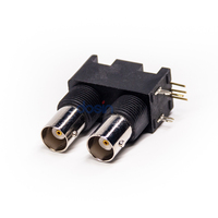 Connecteur BNC femelle HD à angle droit, étanche, pour circuit imprimé