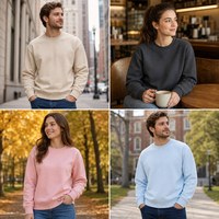 Sweat-shirt personnalisé beige pour homme à col montant brodé, en mélange de coton respirant épais, coupe oversize, style urbain, pour l'hiver