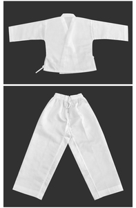 カスタマイズされた高品質のホワイトコットンGi空手ユニフォームWKF承認ポリエステルスーツ売れ筋格闘技服 - Product Image 3