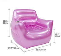 Canapé gonflable OEM avec pompe intégrée, multifonctionnel, durable, pour l'extérieur, chaise gonflable individuelle auto-gonflante, PVC écologique, canapé gonflable