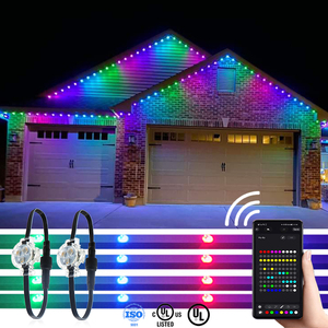 Luz LED RGBW de 12V 24V 30MM, Luz Puntual IP68 para Exteriores, Iluminación Permanente para Aleros, 200 pies, Luz Navideña que Cambia de Color - Product Image 1