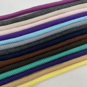 สายรัดคอตตอน7มม. สีแฟชั่นพร้อมปลายเชือกผูกคอตตอนแบบกำหนดเองสำหรับเชือกผูกรองเท้าแบบมีฮู้ด - Product Image 6