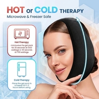 Compresse Chaude et Froide Ajustable Personnalisée pour Soulager les Douleurs de la Mâchoire, de la Tête, du Menton et du Visage (Dents de Sagesse et ATM) - Compresse de Glace en Polyester et Coton