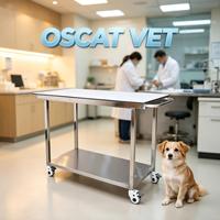 Table vétérinaire OSCAT en acrylique pour radiographie, civière pour animaux en acier inoxydable 304 pour diagnostic et traitement des traumatismes animaux