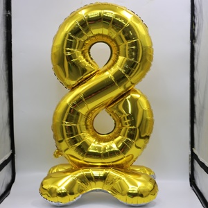 Palloncino in lamina <span class=keywords><strong>d</strong></span>'<span class=keywords><strong>oro</strong></span> a forma di numero, decorazione per Capodanno, fabbrica BSCI, palloncino metallico in pellicola di alluminio Mylar - Product Image 3