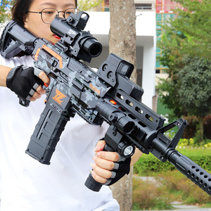 Blaster électrique automatique M416 à balles souples, pistolet mitrailleur longue portée, jouet pour garçons, modèle de simulation AK47 à alimentation par le bas - Product Image 4