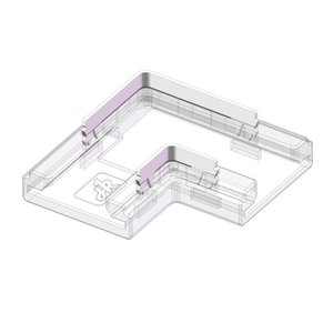 Connettore rapido 4-in-1 da 10 pezzi per striscia LED curva da 10 mm, nichelato, tipo DC, alta stabilità meccanica, 5A nominali, 2P, saldatura - Product Image 1