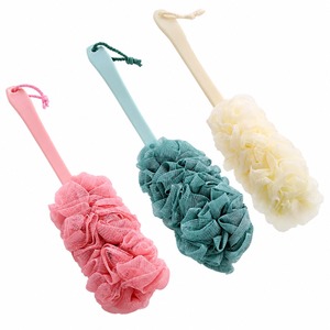 Brosse corporelle à long manche, éponge de bain exfoliante, brosse de douche en maille, brosse exfoliante pour le nettoyage du corps et les soins spa - Product Image 5