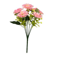 Bunga Gerbera Sutra Buatan 7 Tangkai, Buket Daisy Afrika Kecil, Bunga Gaya Krisan, Dekorasi Rumah, Pernikahan, Latar Belakang Acara