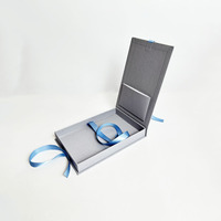 Boîte de papier spéciale personnalisée de luxe avec couverture en lin pour cadeaux boîte de papier de haute qualité avec couvercle magnétique boîte cadeau