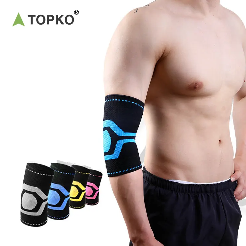 TOPKO deker lutut kompresi stok, penopang pelindung siku dan lutut untuk Gym