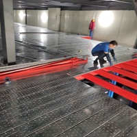 Système de rayonnage modulaire réglable à 2 niveaux en acier robuste, anti-rouille, pour entrepôt industriel, plateforme de stockage