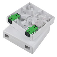 Caja de terminación de fibra óptica FTTH de 2 núcleos, mini, para montaje en pared interior, panel 86, 2 puertos, 1 terminal SC