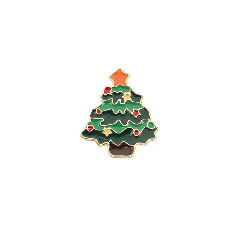 Mignon émail broche de Noël accessoires de costume style de Noël épinglettes arbre de Noël bonhomme de neige flocon de neige badge