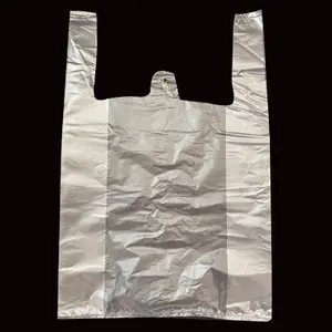 Bolsa de embalaje de camiseta de plástico para llevar de varios tamaños para alimentos y verduras