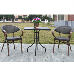 Al aire libre jardín apilable de marco de <span class=keywords><strong>aluminio</strong></span> de mimbre sillón para mesa de café - Product Image 6