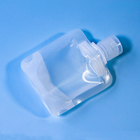 Pochette à bec verseur 30ml 50ml 100ml Sac en plastique transparent Emballage liquide Sac échantillon cosmétique avec bouchon rabattable