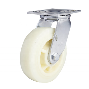 Roulettes industrielles robustes en acier et nylon, roulement à billes 4/5/6/8 pouces avec protections filetées - Product Image 1