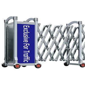Barrière accordéon coulissante pliable manuelle en acier inoxydable extensible pour usage scolaire et gouvernemental – Facile à installer - Product Image 5