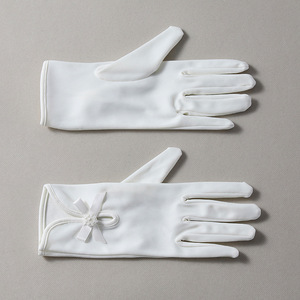 <span class=keywords><strong>Guanti</strong></span> da sposa piccolo fiocco bianco abito da sposa corto elegante abbinamento ornamenti accessori <span class=keywords><strong>per</strong></span> ragazze - Product Image 4