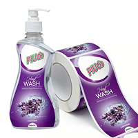 Etiquetas Adhesivas Personalizadas Impresas a Todo Color en Rollo de BOPP, Resistentes al Agua, para Botellas de Detergente Líquido para Ropa