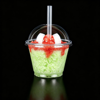 92mm Fabrieksgroothandel PET Transparante 7/9oz Smoothie Koud Drankje Bubble Tea Boba Wegwerp Plastic Bekers met Deksel