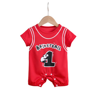Combinaison unisexe 2026 pour bébé, barboteuse d'été, uniforme de sport de basketball pour enfants, séchage rapide, imprimée - Product Image 4