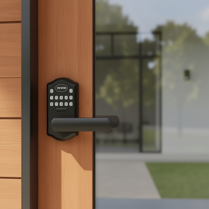Serrure intelligente Vevor, entrée sans clé, serrure de porte noire mate, clavier électronique, levier, porte en bois, verrouillage automatique, déverrouillage par mot de passe - Product Image 2