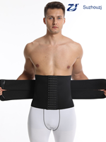 Ceinture de sudation abdominale pour hommes à 6 boutons, à double boucle auto-agrippante, en chloroprène, pour l'absorption de la transpiration et le remodelage de la taille