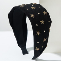 Niche Design INS Style japonais coréen femmes bandeau polyvalent Simple cheveux accessoires étoile Rivet pour influenceurs blogueurs