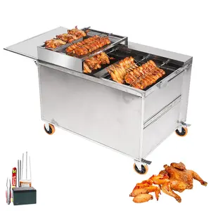 Rotisserie Oven 4 Row Chicken Vertical Rotisserie Chicken Oven Chicken Flame Grill Machine