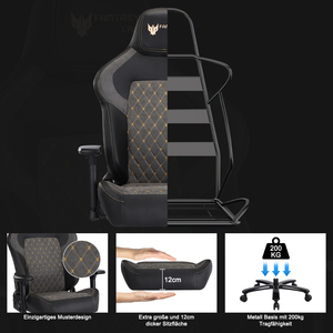 VANBOW Heavy Duty Ajustável Preto Couro Sintético Cadeira De Escritório Oversized Plus Size Design Moderno Ergonômico-para Atacado - Product Image 2
