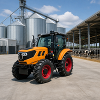 Tracteur 4x4 robuste de 100 CV avec cabine climatisée, moteur haute puissance, système hydraulique performant et capacité de levage élevée Pro