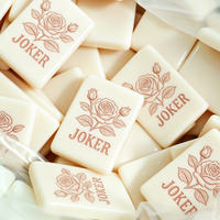 Jeu de Mahjong personnalisé gravé en profondeur, en acrylique résistant aux rayures, pour table de jeu tendance, idéal pour les mariages et les fêtes d'anniversaire