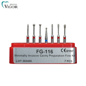 ชุดดอกสว่านขัดวัสดุทางทันตกรรม ชุดดอกเพชร FG สำหรับเครื่องกรอความเร็วสูง - Product Image 2