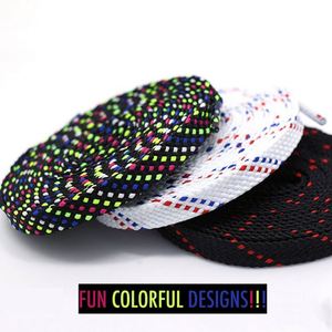 Lacets de patins à glace plats, colorés, personnalisés et cirés en gros - Product Image 3