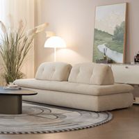 Canapé japonais Wabi Sabi pour salon, meubles de salon gris en forme de L, tissu en lin imperméable, ensemble de canapés modulaires sectionnels