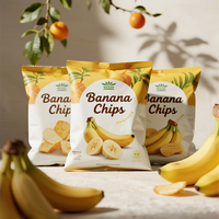 Sac d'Emballage Personnalisé pour Chips de Banane ou Plantain, en Plastique Stratifié avec Logo, Vente en Gros, Refermable avec Fermeture Ziplock