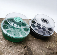 Lot de 5 boîtes de semis jetables en PP/PET à 13 alvéoles, écologiques, pour jardinage, fleurs, plantes succulentes, avec insert pour feuilles et préservation de la chaleur