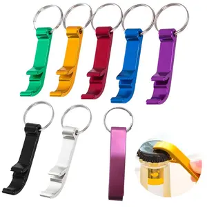 Custom With Logo Hot Style Promotional Metal Key Wine Beer Opener Keychain Bottle Opener