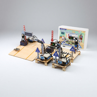 ESP32 Kit Model kayu kendali lalu lintas pintar robot IoT edukasi untuk anak-anak dan sekolah kompatibel dengan Arduino