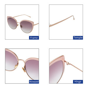 Gafas de Sol de Diseñador de Lujo para Mujer, Modelo Ojo de Gato, Montura de Metal y Acetato Extra Grande, Protección Solar, Novedad 2023 - Product Image 6