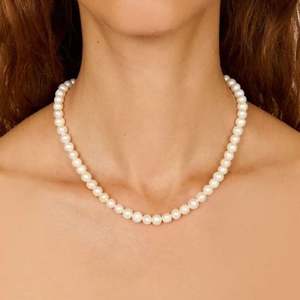 Collier pendentif en perles de verre en acier inoxydable or 18 carats avec boucle de <span class=keywords><strong>marin</strong></span> Collier pendentif en perles de verre rondes 43cm + 5cm - Product Image 2