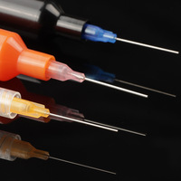 Aiguille de distribution en plastique et acier inoxydable JAPI de 1 pouce, 25 mm, pointe plate et émoussée, moulage par injection, découpe, applications SMT LED